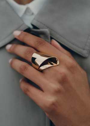 Polene Éole Draped Ring Zlaté | CZ_P31721