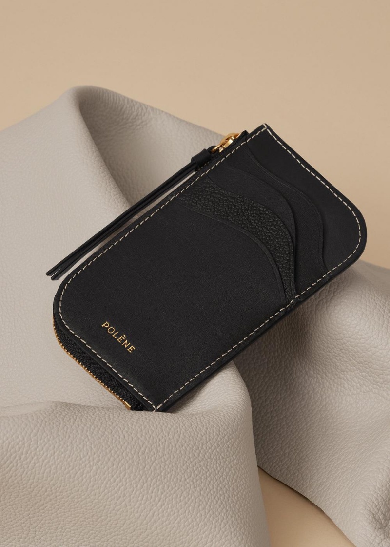 Polene Atla Card Holder Černé | CZ_P83561