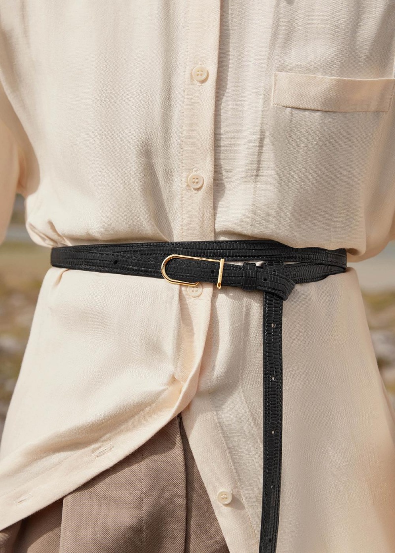 Polene Thin Umi Belt Černé | CZ_P31327